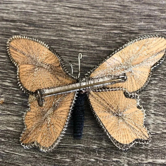 Vtg West Germany Handmade Butterfly Brooch - Picture 8 of 9